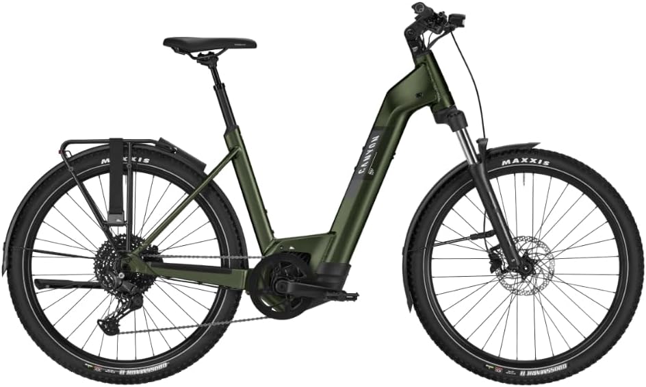 Canyon Pathlite:ON 7 Step-Through Electric Bicycle in Tundra Green