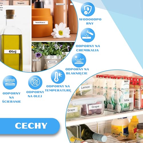 Double Dragon, 5-pack kompatybilnych taśm etykietujących na plastikową białą taśmę Dymo LetraTag 91201 S0721610, do Dymo LetraTag LT-100H LT-100T LT-110T QX50 XR XM, czarny na białym, 12mm x 4m