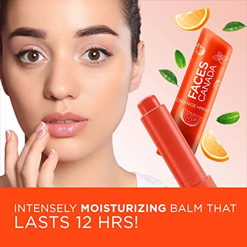 FACES CANADA Lip Balm - Orange Mint 01, 4.5g | 12HR Moisture | SPF 15 | Shea Butter, Vitamin C & E Enriched | Hydrating & Nourishing For Dry Chapped Lips | Softens Lips - Image 5