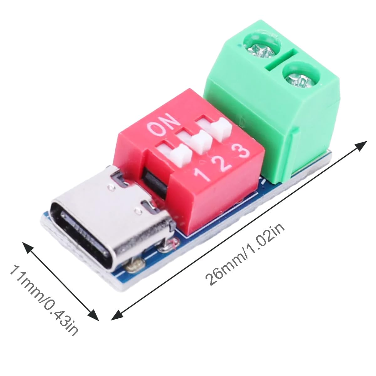 5 szt. Moduł wyzwalacza PD USB-C do szybkiego ładowania Decoy moduł wyzwalacza 5 V 9 V 12 V 15 V 20 V stałe napięcie stałe wyjście z przełącznikiem wybierania regulowane napięcie z zestawy