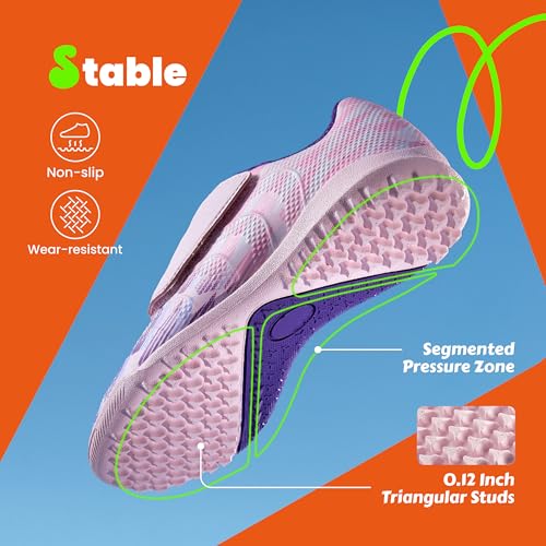 PATPAT Boys Girls Turf Soccer Shoes,Youth Football Soccer Cleats for Little Big Kids4