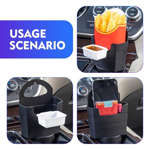 Porta papas fritas para auto con soporte para salsa miniatura 4