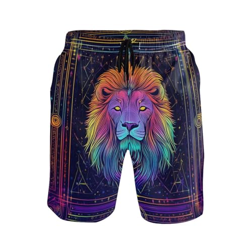 Short de bain Strange Leo en textile léger avec cordon de serrage