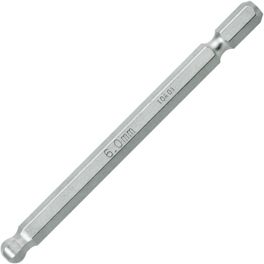 TOP EBP-60 Ball Point Bit for Electric Drills, 0.2 inch (6 mm) Opposite Sides, Up to 20° Oblique Access, Tsubamesanjo, Made in Japan