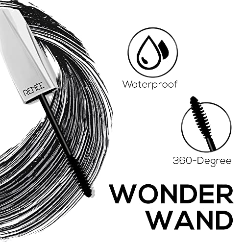 RENEE Volumax Mascara Black 10ml | Quick Dry, Waterproof, Long Lasting Weightless Formula | Volumizes, Lengthens & Conditions the Lashes With Intense Color | 360 - Degree Wand... - Image 4