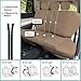 FH Group Car Seat Covers PU Leather 3 Row 7 Seater Car Seat Covers, Airbag Compatible and Split Bench - Fit Most Car, Truck, SUV, & Van Solid Tan