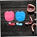 Gogogmee 2sets Travel Denture Care Kit Includes Soft Toothbrush Cup for Dentures Retainer Case Lid for Portable Use Oral