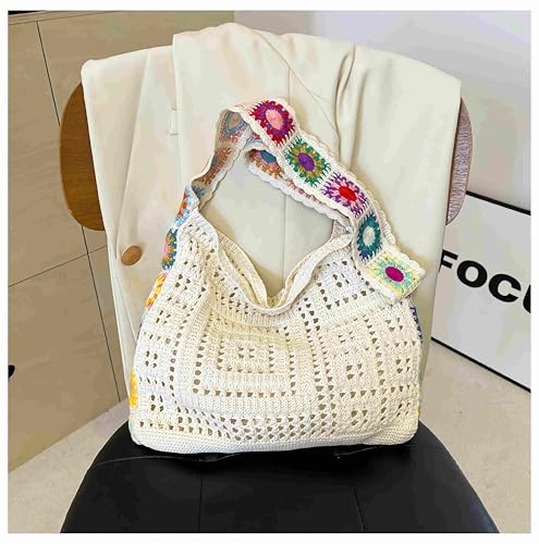 Bolso pequeño de playa tejido para mujer estilo boho miniatura 6