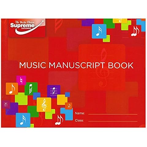 A5 Supreme Red Music Manuscript Book Cover