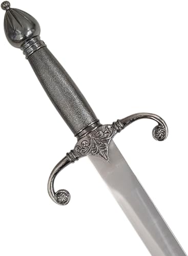 Vista 7 de Snake Eye Tactical Caballeros medievales de templarios diseño histórico cuchillo de caza con vaina (rojo-22248)