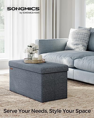 image for SONGMICS Mazie Collection - 30 Inches Folding Storage Ottoman Bench, O