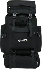 Mochila Cargueira Muito Grande 80 lts Reforçada Impermeável - Preta