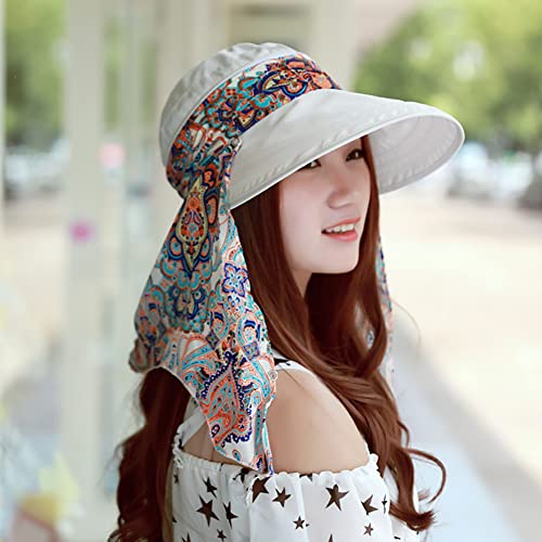 Uuyyeo ZY002657M 2 In 1 Foldable Sun Hat With Neck Flap Beach Fishing Hat Large Brim Uv Protection Hat Gardening Walking Hat thumb #2