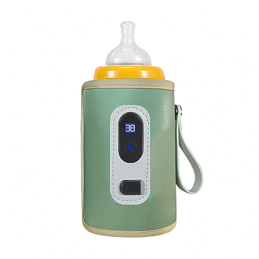 POFET Scaldabiberon Portatile Scaldabiberon riscaldante USB con Display LCD Conservatore di Calore per Il Latte per Viaggi in Auto all'aperto
