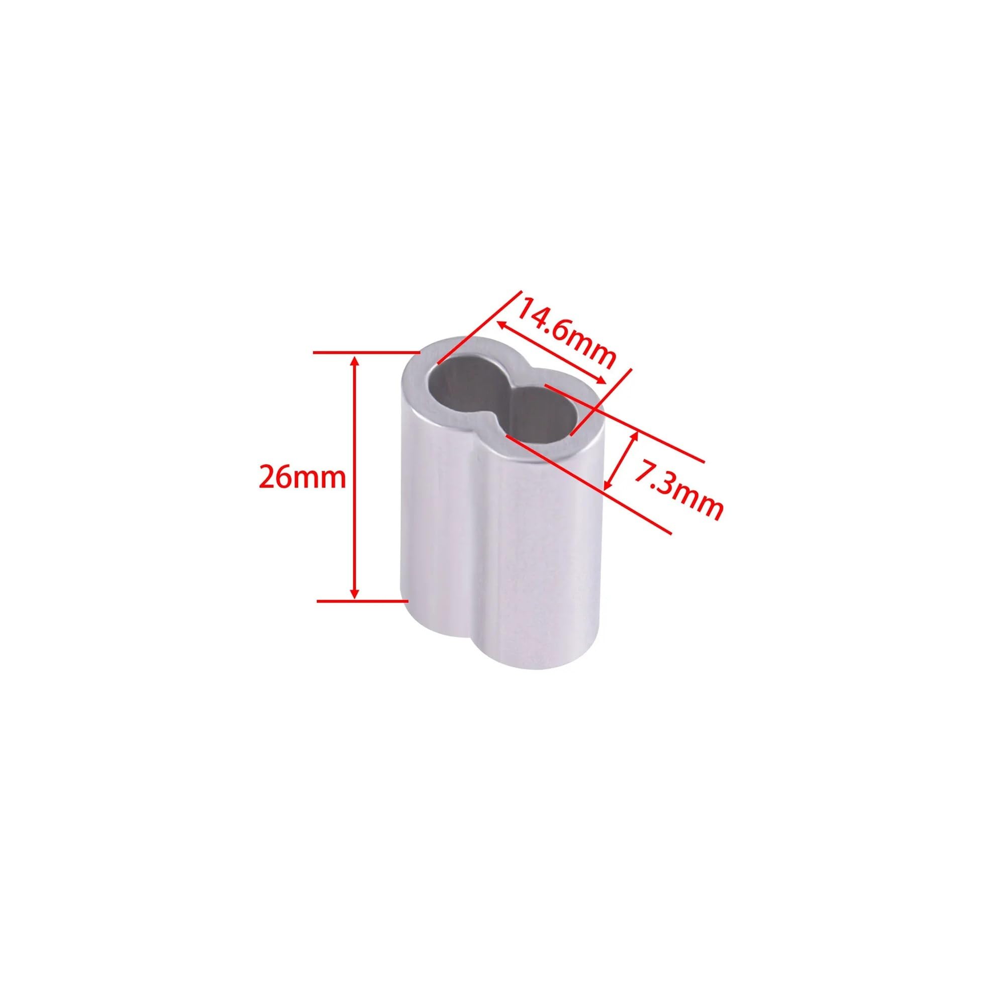 Virole de câble métallique en aluminium, manchon à sertir de câble, bague de serrage à boucle, 440 pièces