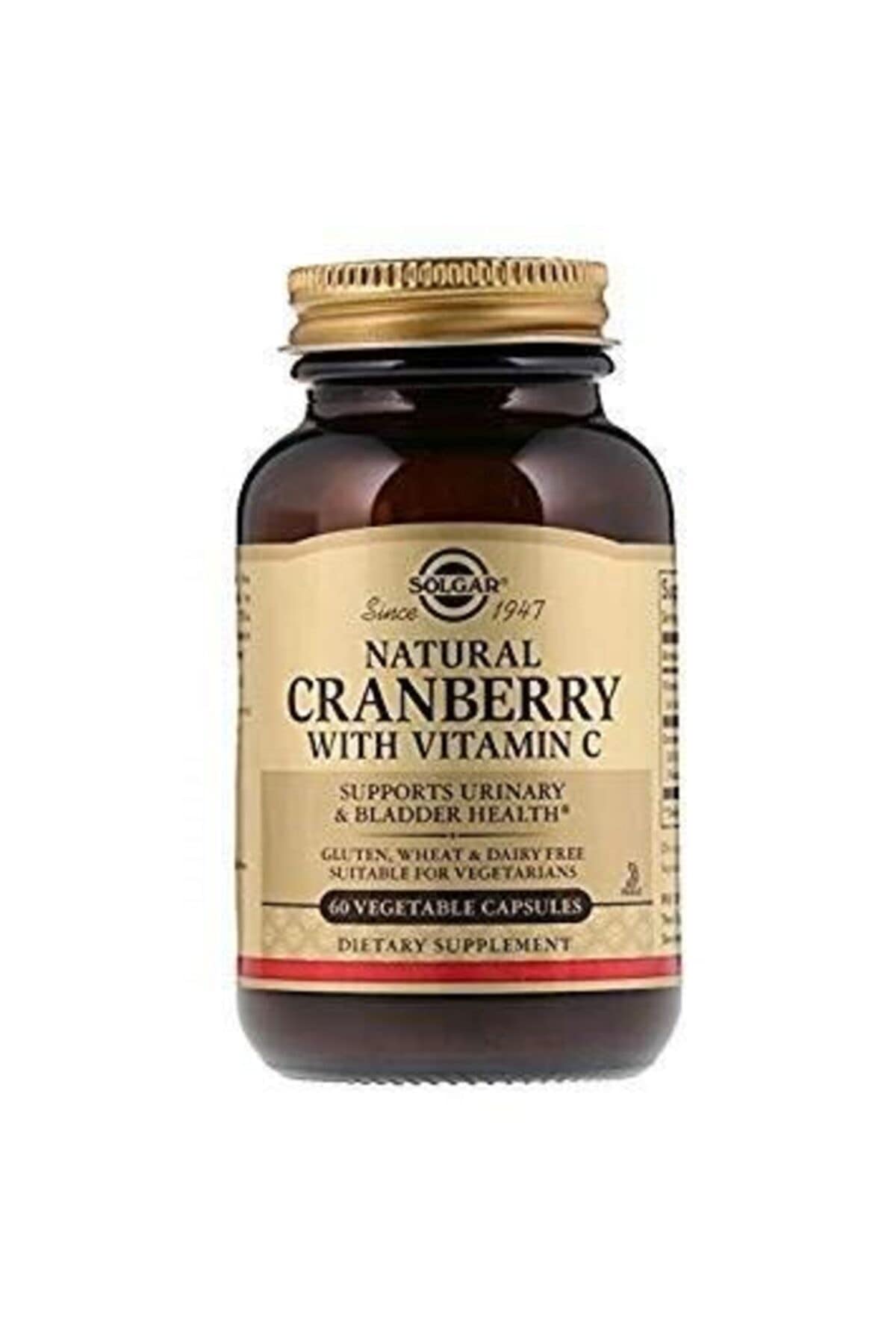 Natural Cranberry With Vitamin C 60 Vegetable Capsules