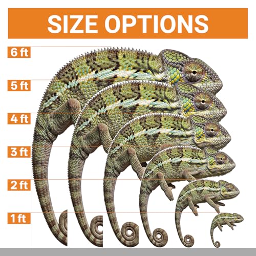 Image of Chameleon 1FT Life Size Cardboard Cutout, Animal Standup, 1 PC | Standee for Birthday Parties, Party Decorations, Event Backdrop, Photo Booth Selfie Prop, Themed Celebrations, Holiday Decor.