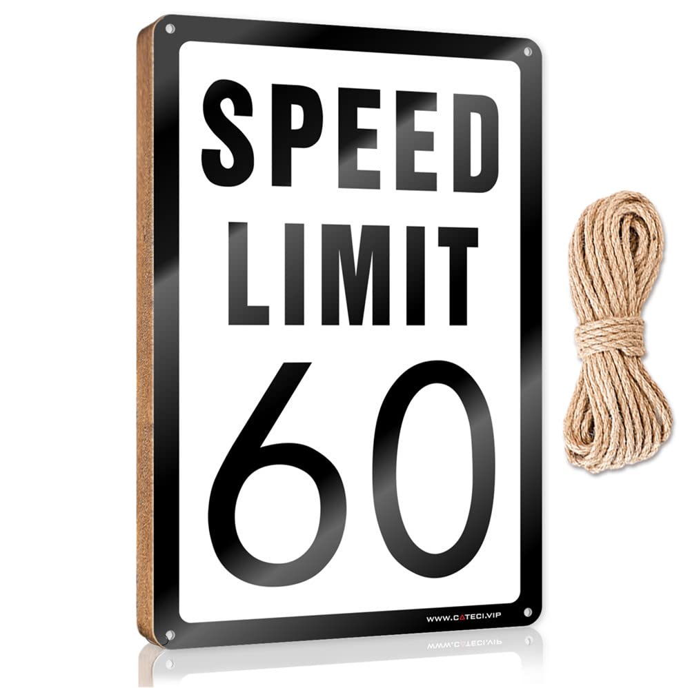 Spring Signs For Front Porch Speed Limit 60 Mph Wooden Sign Office Signs For Desk Funny Fall Porch Signs(23X35CM)