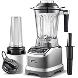 AMZCHEF Mixer Smoothie Maker Zwei Mischbehälter - Mixer Hochleistungsmixer mit LED - 1200W 20000 U/Min Standmixer Blender - 6 Pro-Scharfe 3D Klingen - 1,85 Liter Flasche und 600ml Tragbare Flasche