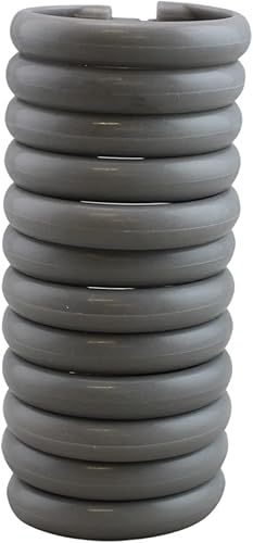 12 anillos de cortina de ducha de plástico con cierre básico y fácil de deslizar, se adaptan a todos los cortineros de ducha de tamaño estándar