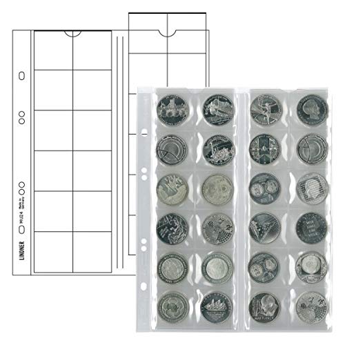Lindner MU24 Multi Collect Coin Sheets Universal for 24 Coins Black