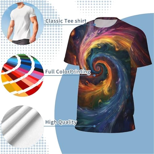 Rooster Blue Tribal Paint T-Shirts for Men Boys Crew Neck 3D Printed Graphic Short Sleeve Tees Shirt4