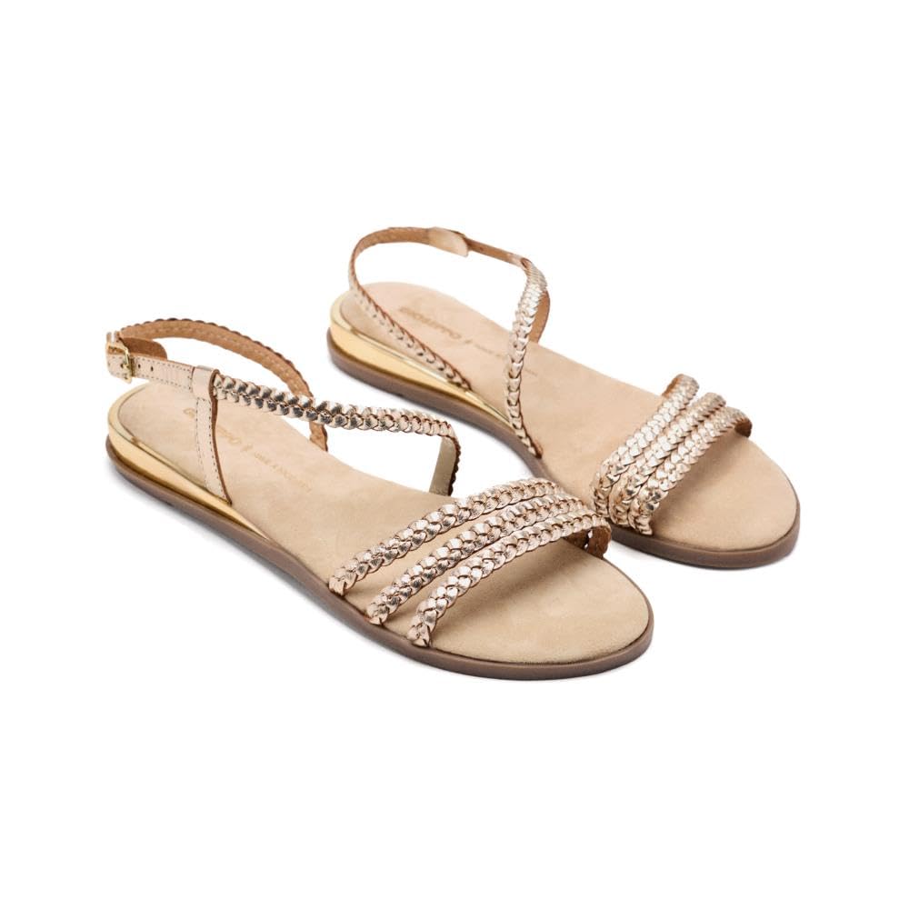 GIOSEPPO Women's Brentwood Flat Sandal, Platinum, 4.5 UK