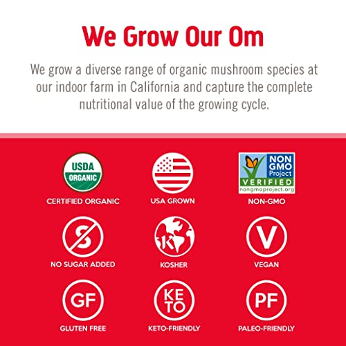 Om Organic Mushroom Superfood Powder, Immune, (100 Servings), Reishi & Turkey Tail, Immune Support Supplement, 7.05 Ounce (Pack of 1)