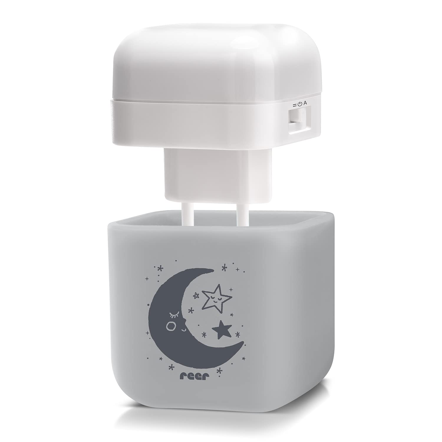 reer SleepLight 2in1 Nachtlicht für die Steckdose und mit Akkubetrieb (On-Off- und Sensor-Modus) hellgrau 52401
