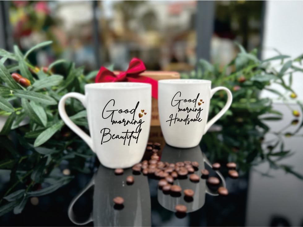 Good Morning Beautiful Handsome Mugs, Good Morning Beautiful Coffee Cup
