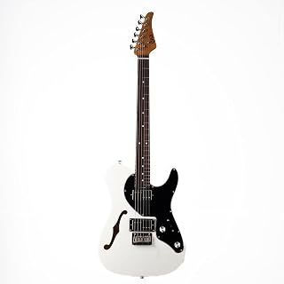 EART E-TT72 6 String Semi-Hollow-Body Electric Guitar Versatile Playability, Powerful Humbucker Pickups Fixed Bridge Guitars