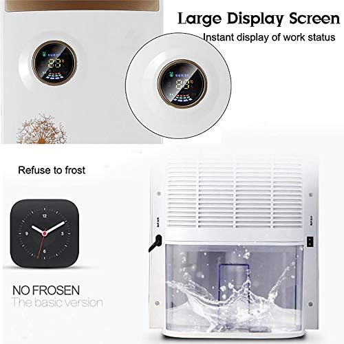 LNLN 1500Ml Dehumidifier, Temperature And Humidity Dual Sensor, Constant Humidity Setting, Silent Dehumidification, Dry Clothes, Mildew, Water Full Stop, Clean Air