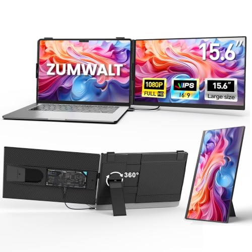 Image of ZUMWALT 15.6 inch Laptop Screen Extender, 1080P FHD Detachable Monitor Extender