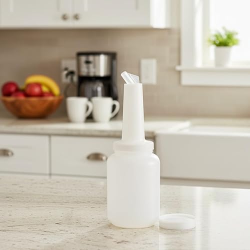 Vista 54 de Juego de 3 recipientes de botellas de plástico para verter jugos de frutas y licor, 2 cuartos de galón para verter jugos de plástico para bares