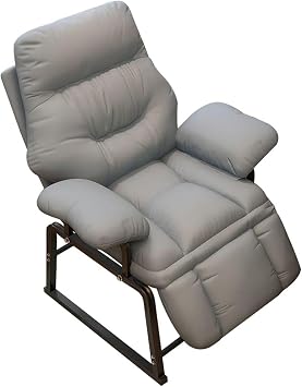 KITCISSL Lazy Sofa Recliner Chair Home Office Desk Chairs Armchair with Footrest for Living Room, Accent Chairs Home Desk Chair Single Adjustable Chair for Bedroom Garden Balcony Color Grey B