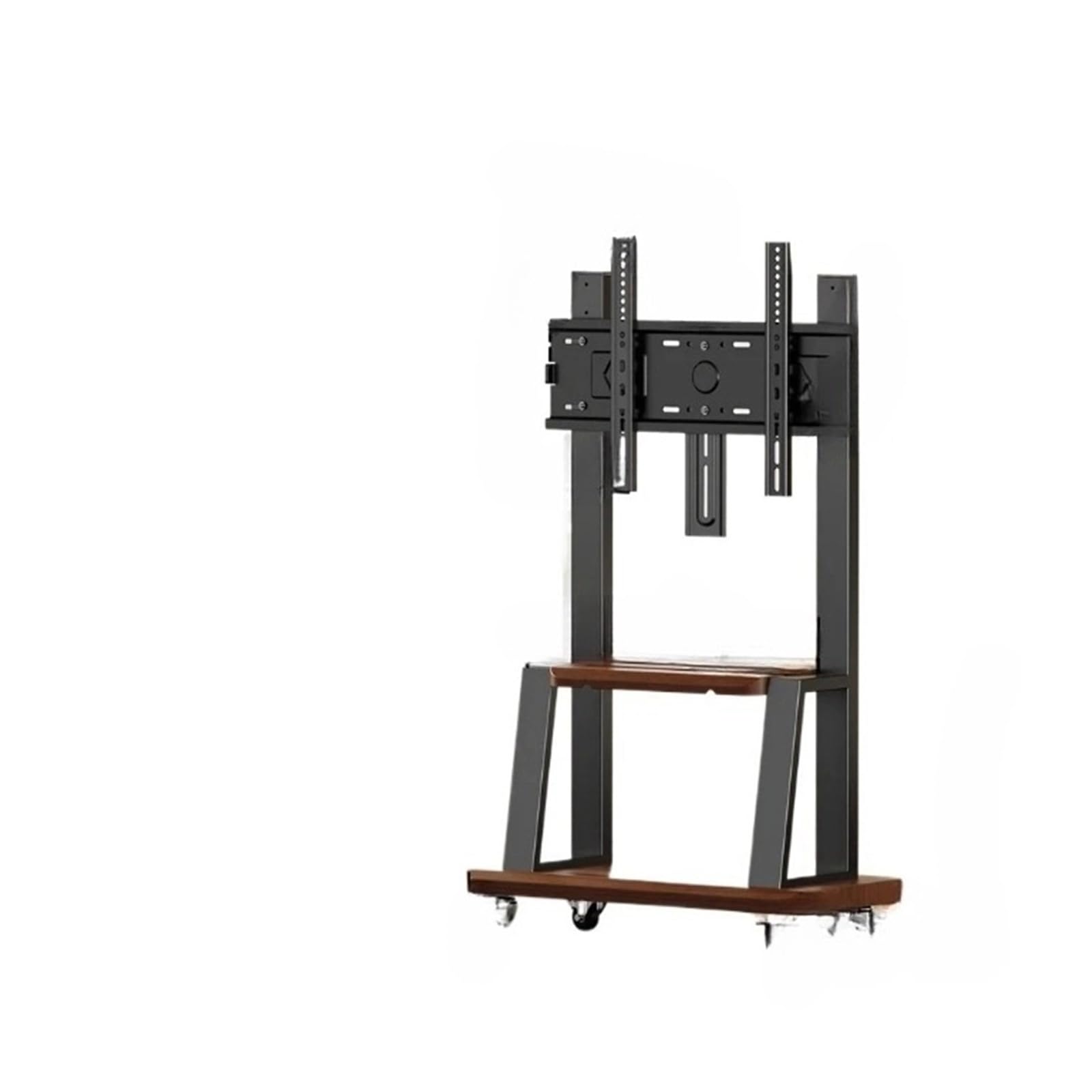Soporte de TV móvil con Ruedas para televisores de 32 a 75 Pulgadas, Altura Ajustable, Soporte de Suelo portátil con Estante, Compatible con VESA máx. 600 x 400 mm (Negro)