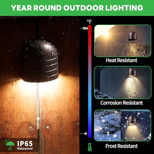 Image of Low Voltage Deck Light - 12V LED Step Light Outdoor, 2700K /3000K /3500K /4000K /5000K Adjustable, IP65 Waterproof Hardwired Aluminum Lighting Oil-Rubbed Bronze for Yard Fence Handrail Wall