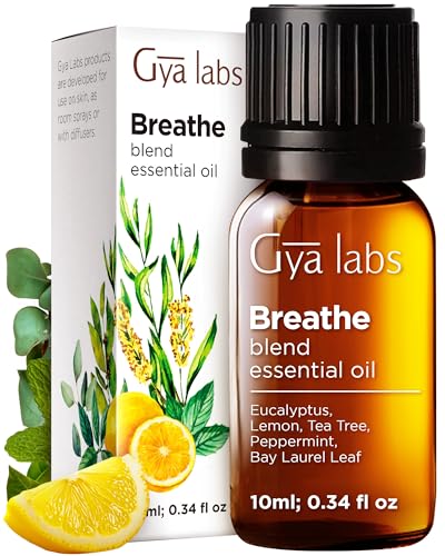 Gya Labs Breathe Essential Oil Blends - 100% Pure Natural Breathe Easy Essential Oils from...