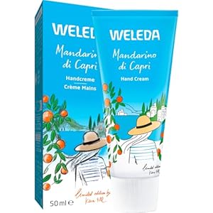 WELEDA Bio Mandarino di Capri Handcreme vegan – Naturkosmetik Handpflege Creme pflegt Hände weich und geschmeidig. Natürliche Pflegecreme mit Mandarine/Rosmarin Duft für trockene Hände (1x 50ml)