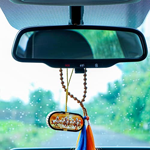 Image of Car Air Freshener Auto Perfume Car Decor Accessory Wood Scent Essential Oil Aroma pendant for Car Mirror Hanging Car Interior Diffusers Exclusive gifts (1 pcs, KASTURI-FRAGRANCE)