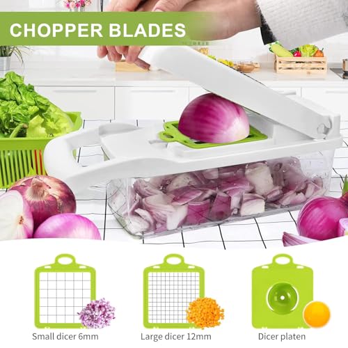 Cortadora y Picadora Manual 14 en 1 para Frutas y Verduras miniatura 2