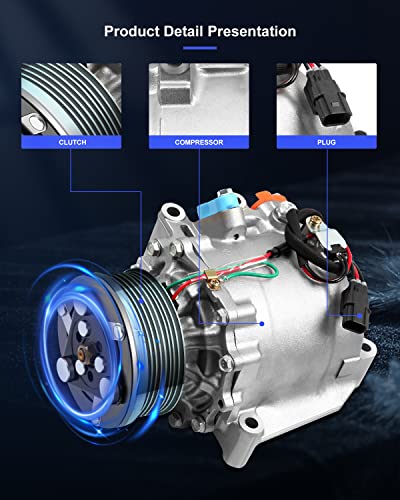 Image of ECCPP AC Compressor 2006-2011 Fit for Honda Civic 1.8L Air Conditioner AC Compressor for Car