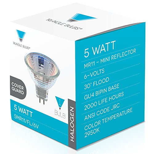 Higuchi JCR 8193 - 5 Watt MR11 Halogen Light Bulb, 6 Volt, 30 Degree Beam Spread