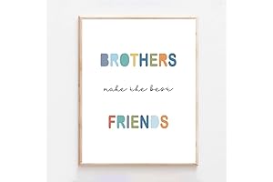 Brothers Make the Best Friends Wall Art - Best Gift for Your Boys