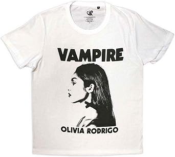 Rock Off officially licensed products Mens Olivia Rodrigo Vampire T-Shirt White