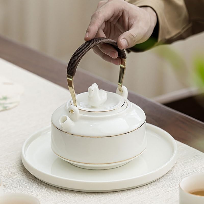 Ceramic Teapots Cups Plates for Home Use Complete Set of Light Luxury Gifts
