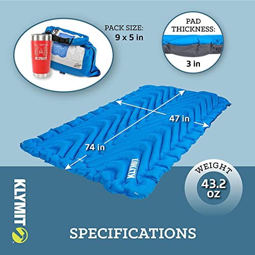 Klymit Insulated Double V Sleeping Pad, Lightweight