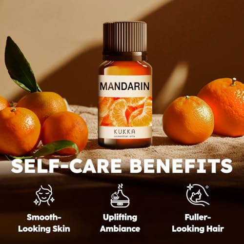 Image of 100% Pure Mandarin Oil - 0.34 Fl Oz Mandarin Essential Oil for Hair, Skin, Diffuser, Aromatherapy & DIY Soap Making Scent
