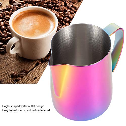 Jarra de acero inoxidable 304 premium para latte art en color morado 3