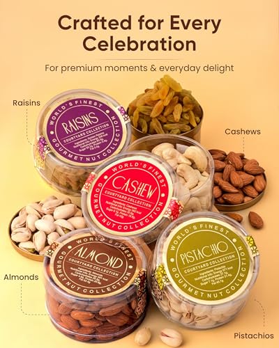 Image of Hyperfoods Rakhi Hamper for Brother Dry Fruit Gift Box (Dry Fruit Weight 495Gm, Gross Weight 750Gm) RawFruit Courtyard Collection Pack of 4 Dry Fruits DryFruits Gift Pack Rakhi Combo Set of 3
